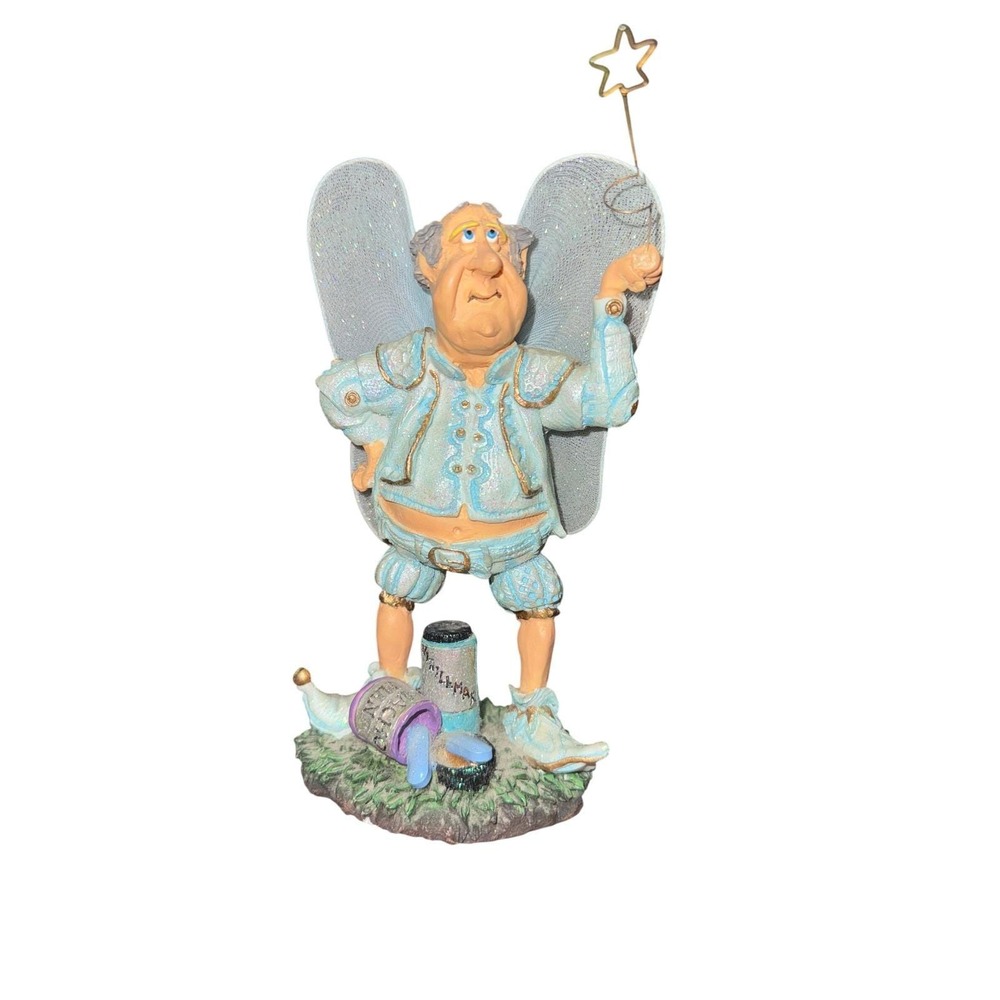 Vintage Whimsical Fairy Figurine Wilber by Doug Harris Cottagecore Shelf Decor